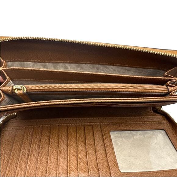 MICHAEL KORS Brown Zip Around Wallet - Picture 7 of 10
